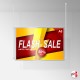 A0 Ceiling Rod Display System (Complete Ceiling Fittings & Poster Pocket Set, Portrait & Landscape)