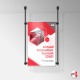 A4 Ready-made Rod Set, Ceiling Fittings & Poster Pockets (Portrait & Landscape)