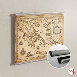 Metal Poster Hangers - Aluminium Snap Strips for Paper Sizes A4 to A0 & B3 to B0 (White, Silver, Black, Gold, Red, Pink)