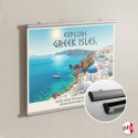 Metal Poster Hangers - Aluminium Snap Strips for Banners, Adverts, Maps (White, Silver, Black, Gold, Red, Pink)