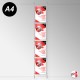 Ceiling-to-Floor Rod Display System, A4 & A3 (Complete Rod Fittings & Poster Pocket Set, Portrait & Landscape)