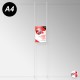 Ceiling-to-Floor Rod Display System, A4 & A3 (Complete Rod Fittings & Poster Pocket Set, Portrait & Landscape)