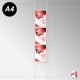Ceiling-to-Floor Rod Display System, A4 & A3 (Complete Rod Fittings & Poster Pocket Set, Portrait & Landscape)