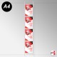 Ceiling-to-Floor Rod Display System, A4 & A3 (Complete Rod Fittings & Poster Pocket Set, Portrait & Landscape)
