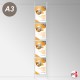 Ceiling-to-Floor Rod Display System, A4 & A3 (Complete Rod Fittings & Poster Pocket Set, Portrait & Landscape)