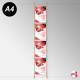Ceiling-to-Floor Rod Display System, A4 & A3 (Complete Rod Fittings & Poster Pocket Set, Portrait & Landscape)