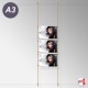 Ceiling-to-Floor Rod Display System, A4 & A3 (Complete Rod Fittings & Poster Pocket Set, Portrait & Landscape)