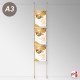 Ceiling-to-Floor Rod Display System, A4 & A3 (Complete Rod Fittings & Poster Pocket Set, Portrait & Landscape)