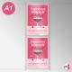 Ceiling-to-Floor Rod Display System, A1 & A0 (Complete Rod Fittings & Poster Pocket Set, Portrait & Landscape)