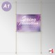 Ceiling-to-Floor Rod Display System, A1 & A0 (Complete Rod Fittings & Poster Pocket Set, Portrait & Landscape)