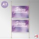 Ceiling-to-Floor Rod Display System, A1 & A0 (Complete Rod Fittings & Poster Pocket Set, Portrait & Landscape)