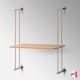 Wall-to-Wall Rod Display Wooden Shelf Kit (Rod Fittings Only, No Shelves!)