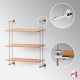 Wall-to-Wall Rod Display Wooden Shelf (Suspended Rod System & Shelves of Various Styles)