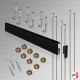'All-in-one' HD Clip Rail 3m Gallery System Set, Heavy Duty Picture Rail & Hooks Kit (Wall Hanging)