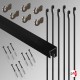 'All-in-one' HD P Rail 3m Gallery Display Kit, Heavy Picture Track & Hanging Rods Set (Ceiling Hanging)