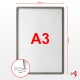 A3 Angled Poster Stand, Multi-position L-shape Display (Silver & Red)