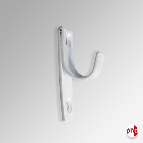 Rod-rail Support Bracket, Wall Mount Picture Hanging Tubing (White)