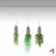 'Double-loop' Plant Hanging Kit, Clear Perlon Cord or Steel Cable & Wall Hook