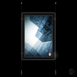 A2 LED Light Pocket, Ceiling to Floor Display Kit (Complete System)