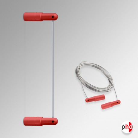 Wall to Wall Display Cables, Red Color (Ideal for Advertising & Art Hanging)