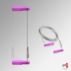 Wall to Wall Display Cables, Pink Color (Ideal for Advertising & Art Hanging)