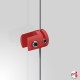 Cable Panel Support Single, Red Color (4MM, Vertical-grip Clamp)