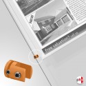 Cable Panel Support Single, Orange Color (4MM, Vertical-grip Clamp)