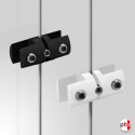 Cable Panel Support Double, Black & White Colors (4MM, Vertical-grip Dual-sided Clamp)