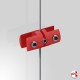 Cable Panel Support Double, Red Color (4MM, Vertical-grip Dual-sided Clamp)