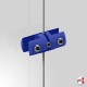 Cable Panel Support Double, Blue Color (4MM, Vertical-grip Dual-sided Clamp)