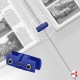 Cable Panel Support Double, Blue Color (4MM, Vertical-grip Dual-sided Clamp)