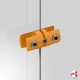 Cable Panel Support Double, Orange Color (4MM, Vertical-grip Dual-sided Clamp)