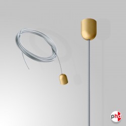 Ceiling Mounted Display Cable, Gold / Brass Finish (Ideal for Retail Advertising)