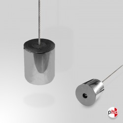 Wire Hanging Weight, Chrome Finish (600g, Suspended Cable Fitting)