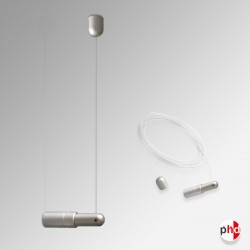 Transparent Ceiling to Wall Display Cord, Chrome Finish (Ideal for Advertising & Art Hanging)