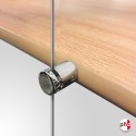 Boss Wood Shelf Support Single, Chrome Finish (Shelving & Cabinets on Cables)