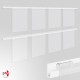 J Rail 2m Poster Display Kit, Acrylic Pockets & Picture Rail Set (Ideal for Retail Displays)