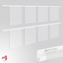 J Rail 2m Poster Display Kit, Acrylic Pockets & Picture Rail Set (Ideal for Retail Displays)