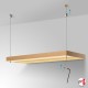 Wood Shelf Fixed 2M Cable Set, Hanger Fittings Only (No Shelving Boards)