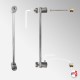 Wall Mounted Rod Display Fittings, Chrome Finish (Rod Not Included)
