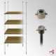 Retail Rod Display Wood Shelving Kit, Fittings Only (No Shelves Included)