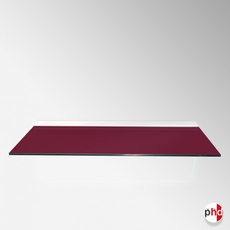 Claret Red Color Floating Glass Shelf, All Surfaces (6mm Shelving Board)