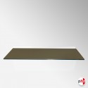 Earth Brown Color Floating Glass Shelf, All Surfaces (6mm Shelving Board)