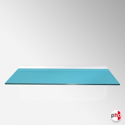 Ocean Blue Color Floating Glass Shelf, All Surfaces (6mm Shelving Board)