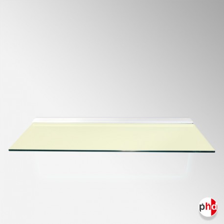 Off White Color Floating Glass Shelf, All Surfaces (6mm Shelving Board)