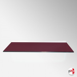 Wine Red Color Floating Glass Shelf, All Surfaces (6mm Shelving Board)