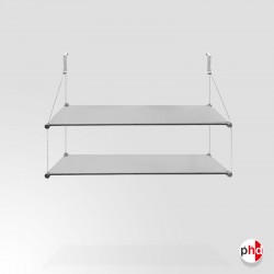No Nails Glass Shelf, Double (2x Safety Glass Included)