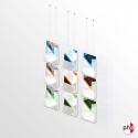 Ceiling Hanging Brochure Holder A4 A5 DL Leaflet Dispenser Kit (Cable Display)