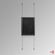 Wall-to-Wall Hanging BLACK Frame Chalkboard Kit (All Black Cables)