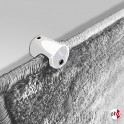 White Rug Hanging Support, Wall-Mounted Carpet Hanger (Fixed)